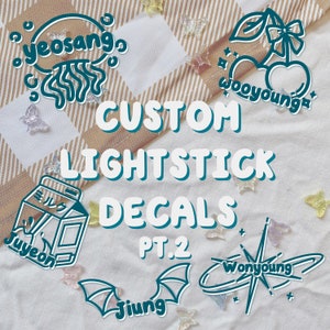 CUSTOM Kpop Lightstick Decals / vinyl sticker / Lightstick sticker / decal sticker / kpop deco / kpop decal / Lightstick deco