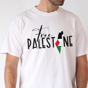 Palästina Karte Shirt, Free Palästina Shirt, Unterstützung Frieden Shirt, Palästina Flagge Shirt, Politisch, Mensch Bürgerrecht T-Shirt, Aktivismus Anti Krieg