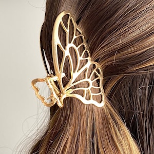 Gold Clips (Set of 2) Gold Hair Accessories, Gold Claw Clip, Metal Clip, Summer Hair Accessories, Gold Hair Clips, Festival Accessories