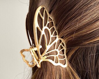 Clip d'oro (Set di 2) Accessori per capelli d'oro, Clip ad artiglio d'oro, Clip in metallo, Accessori per capelli estivi, Clip per capelli d'oro, Accessori Festival