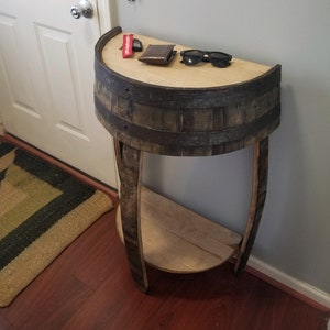 Reclaimed White Oak Bourbon Barrel Table