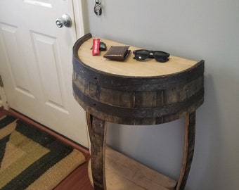 Reclaimed White Oak Bourbon Barrel Table