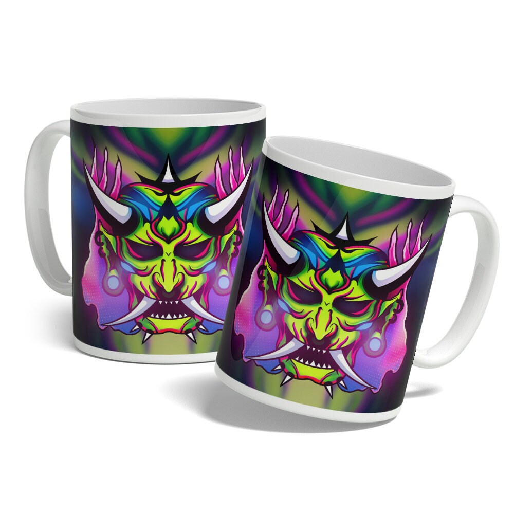 Mug Blanc Brillant - Oni Chaman