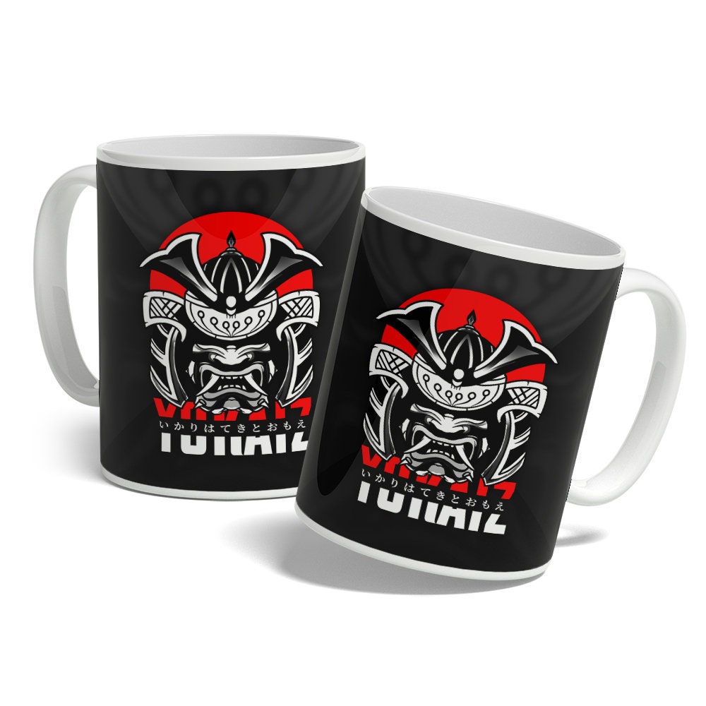 Mug Blanc Brillant - Samurai