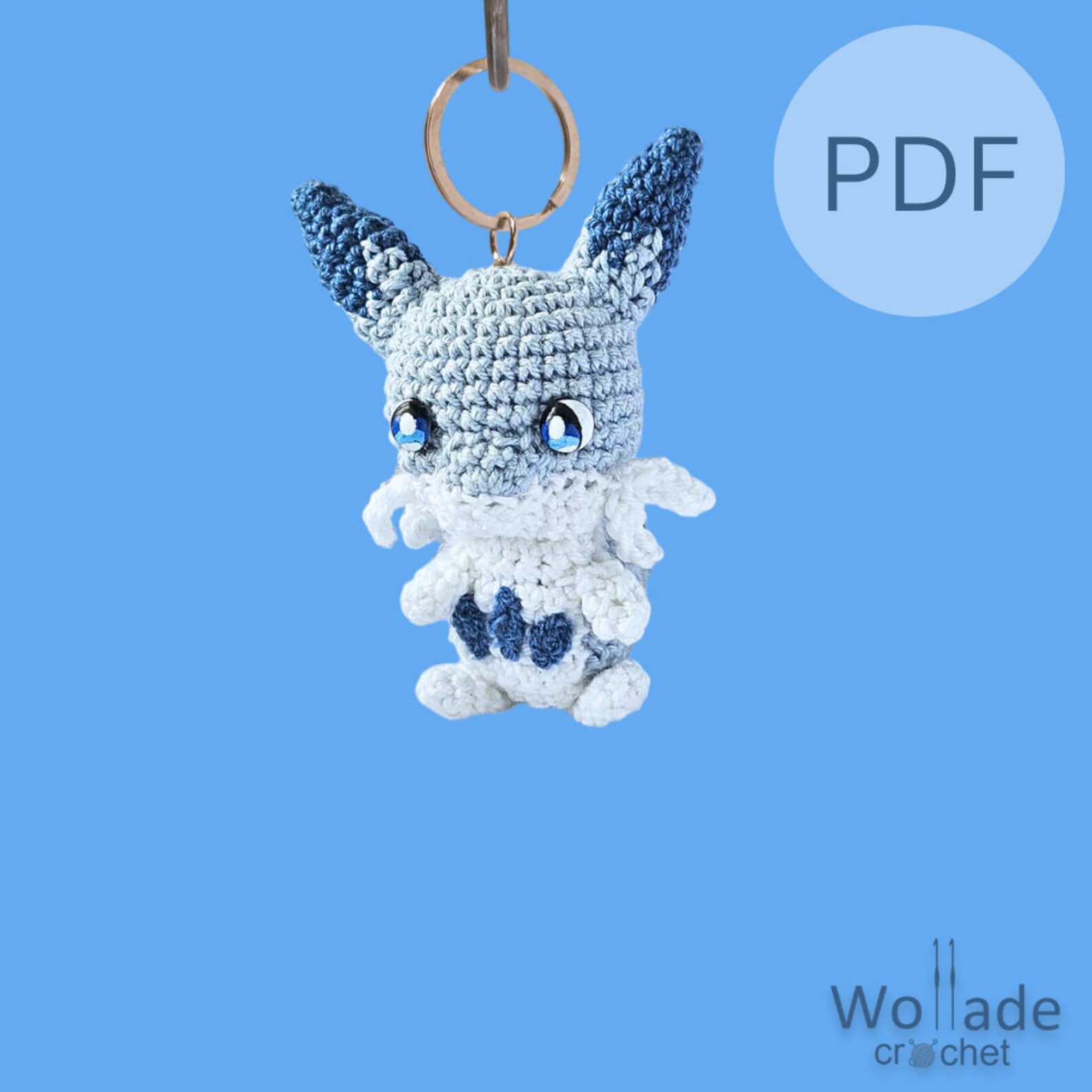Weasel Key Chain CHILLET PALWORLD Keychain Weasel Plushie Amigurumi Pattern PDF in ...