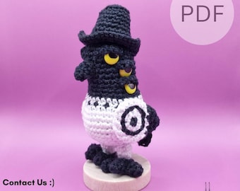 Kpop Demon Hunters the Bird Sussie With Hat Crochet Figure