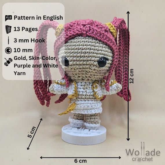Kpop Demon Hunters Mira Huntr/x Crochet Figure Amigurumi Pattern