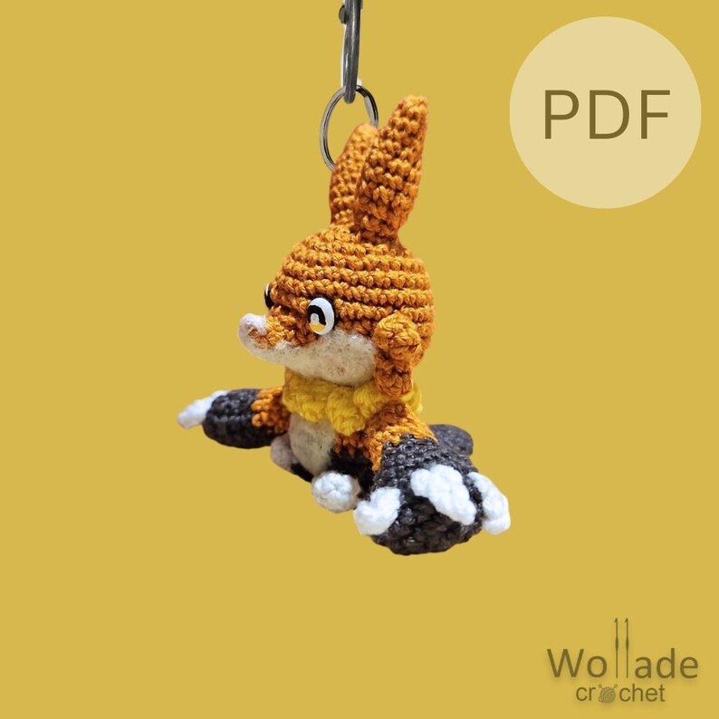 FUDDLER PALWORLD Keychain Mole Plushie Amigurumi Pattern PDF in English ...