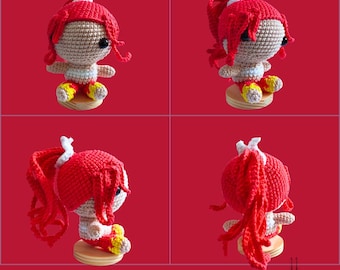 Erza Fairy Tail amigurumi pattern PDF