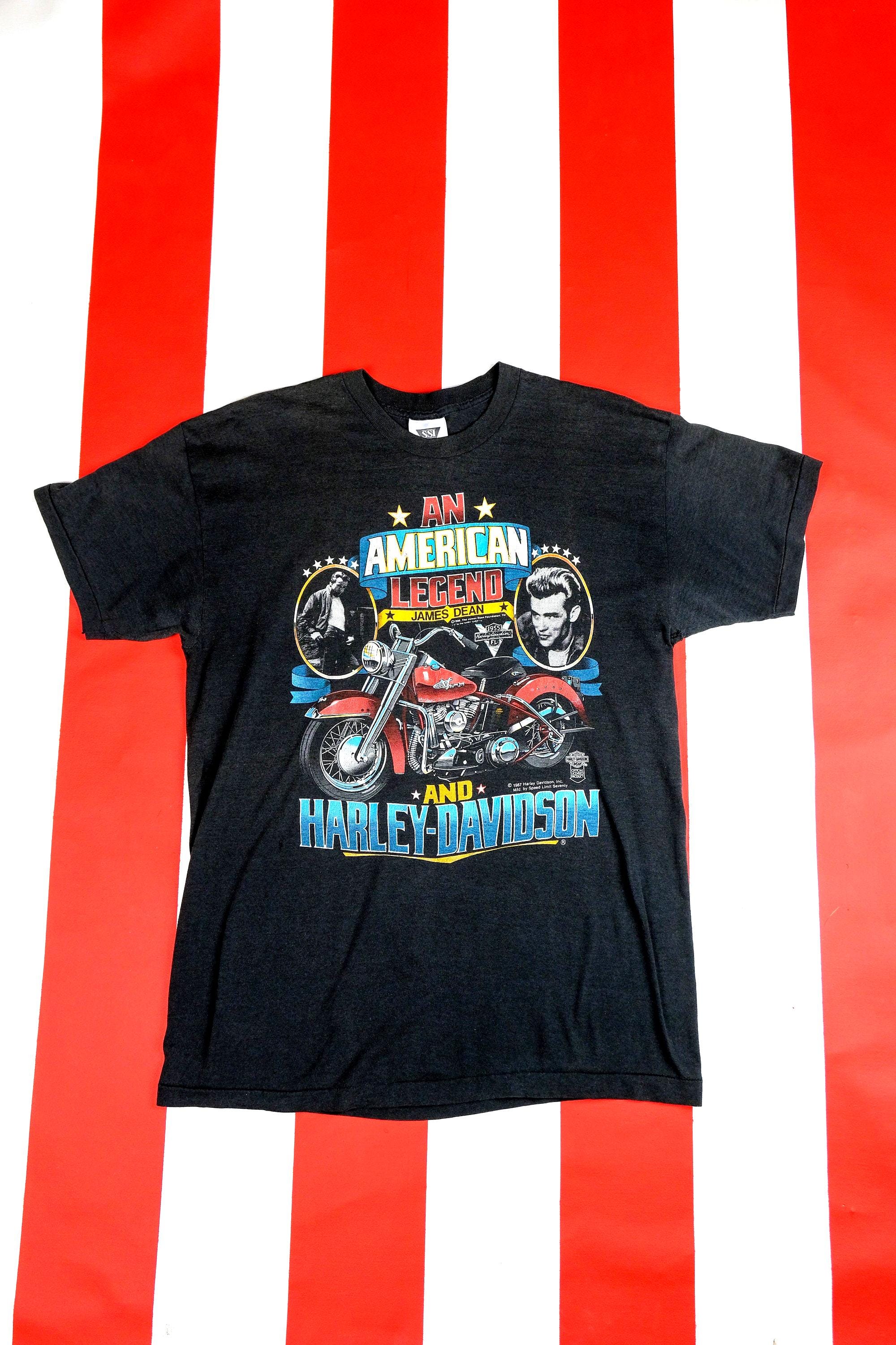 1980s Harley Davidson and James Dean Motorcycle T-shirt - Etsy