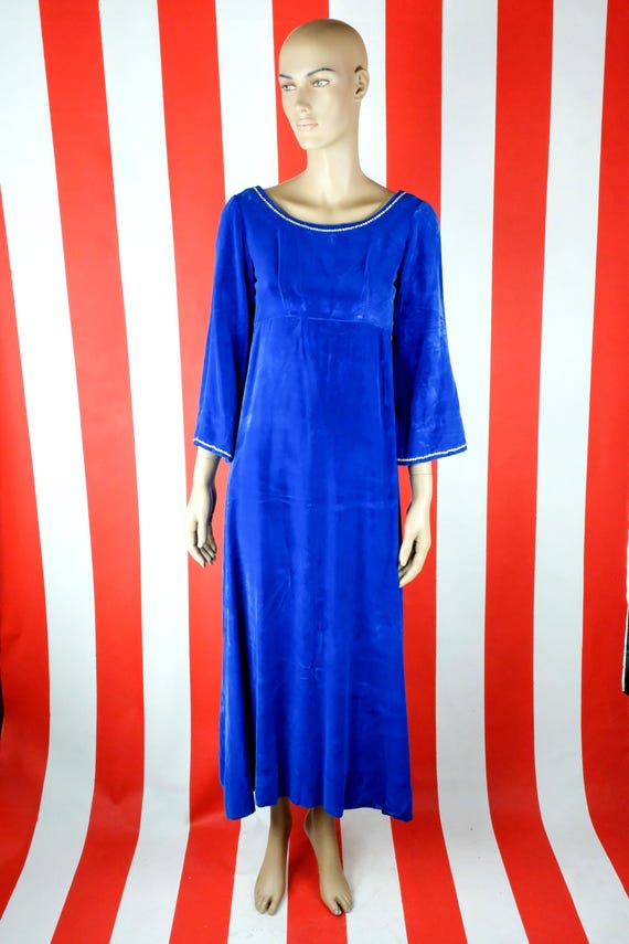 cobalt blue velvet dress Special Occasion Dress in Royal Blue Velvet is for any occasion – Classic  Girl main image 1
