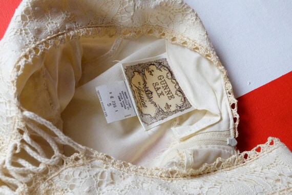 1970s Gunne Sax by Jessica Ivory Lace Medieval Style … - Gem