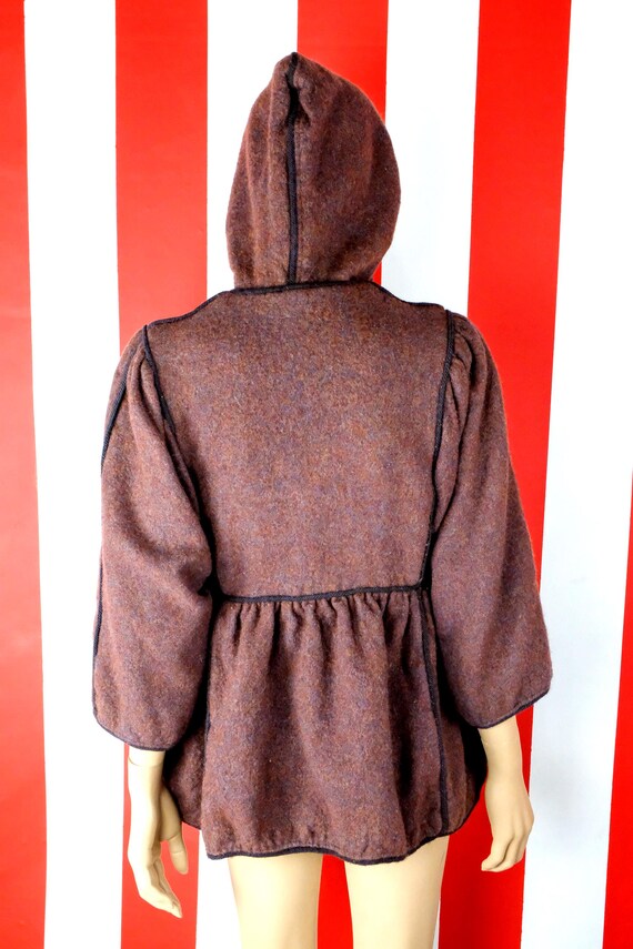 1970s Yves Saint Laurent Rive Gauche Hooded Wool Designer