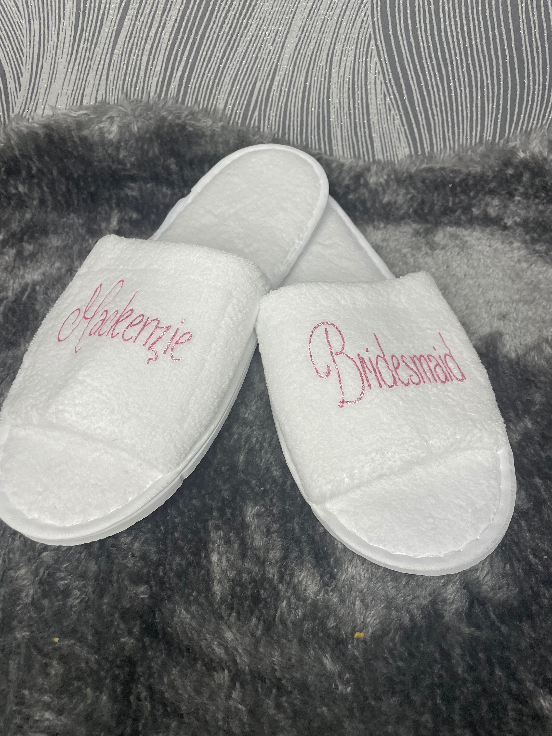 Personalised Spa Slippers. Children. Adults. Wedding. Bridal. Etsy UK