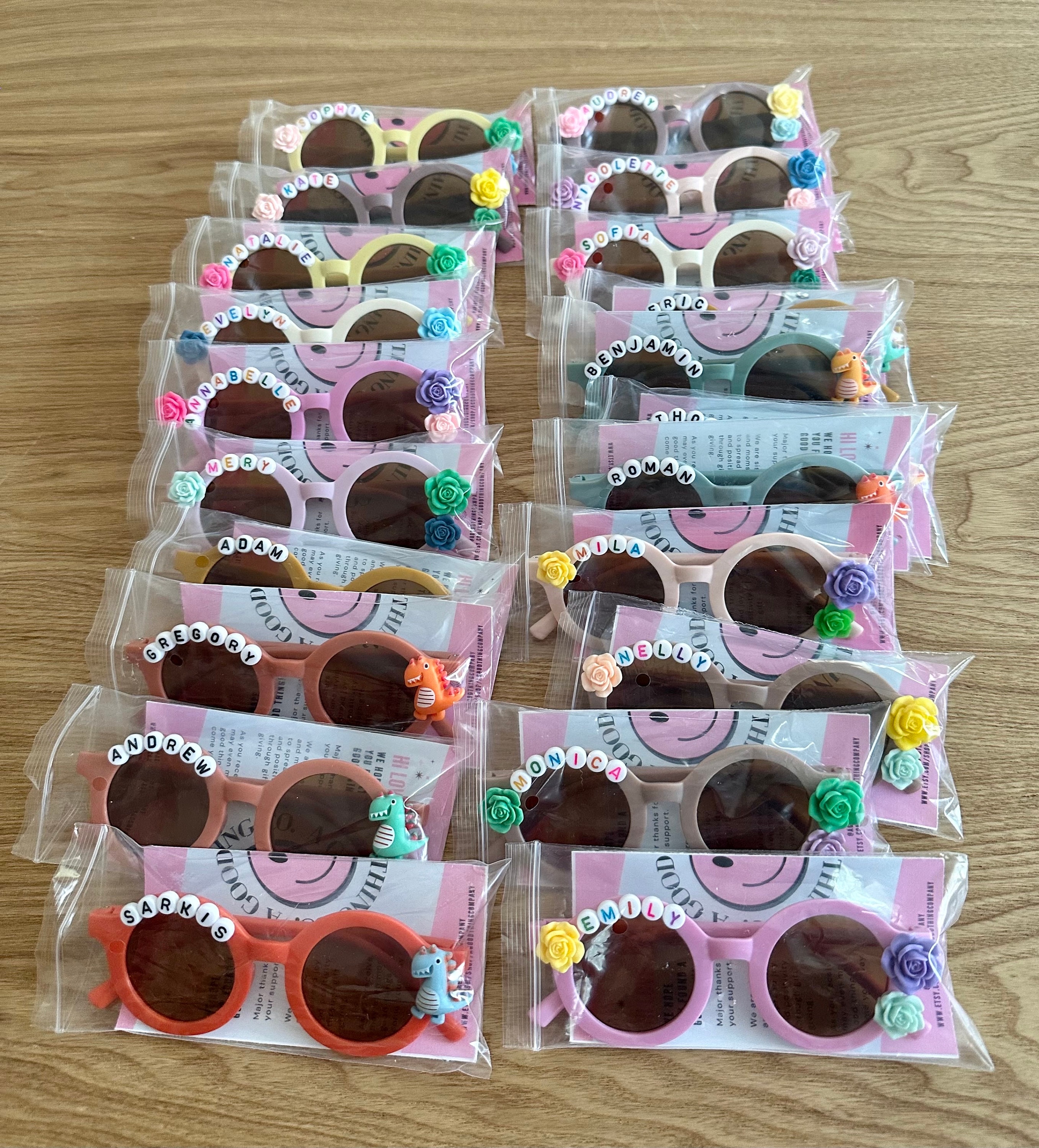 Custom Kids Sunglasses Birthday Party Favor Pack
