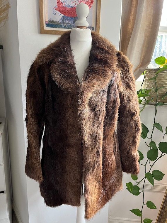 1950s Mid Century Vintage Short Fur Coat Chocolate … Gem