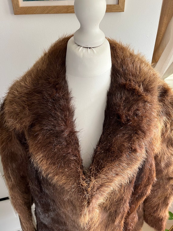 1950s Mid Century Vintage Short Fur Coat Chocolate … Gem