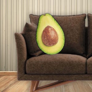 Avocado Pillow - Custom Shaped Pillows - Guacamole Lover Gift - 4 Sizes