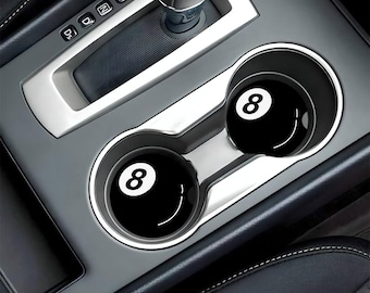 8 Ball Ceramic Car Coasters Set of 2