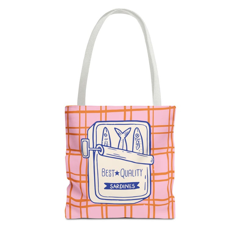 Sardines Tote Bags - Tinned Fish Graphic, Beachy Seaside Shoulder Bag image 14