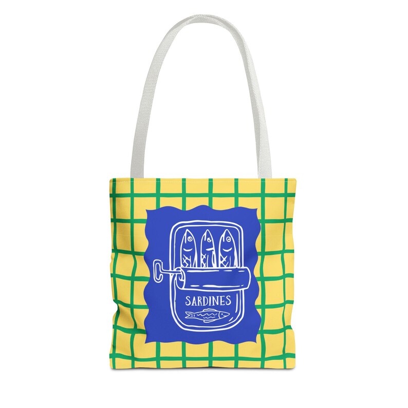 Sardines Tote Bags - Tinned Fish Graphic, Beachy Seaside Shoulder Bag image 13