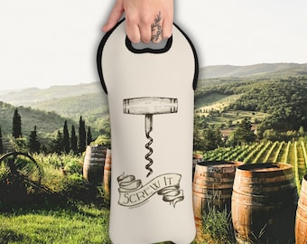 Screw It Wine Tote Bag - Stylish Insulated Carrier for Wine Enthusiasts - Wine Lover Gift