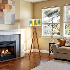 Mid-Century Modern Tripod Floor Lamp (Made in USA) - Retro Home Decor image 4