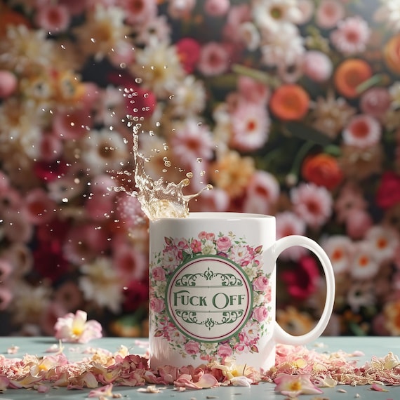 Fuck Off Vintage Floral Mug 11oz
