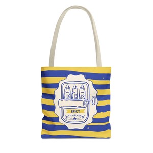Sardines Tote Bags - Tinned Fish Graphic, Beachy Seaside Shoulder Bag image 12