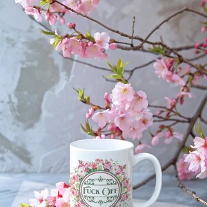 Fuck Off Vintage Floral Mug 11oz image 3