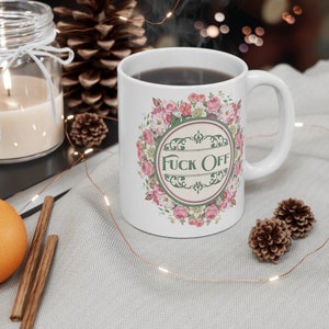 Fuck Off Vintage Floral Mug 11oz image 10
