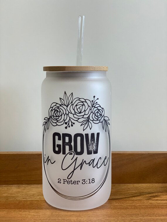 Flower Tumbler grow in Grace Libbey Glass Flower Tumbler grow in Grace Libbey Glass