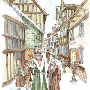 Lot de 4 cartes de voeux du film Un chant de Noël