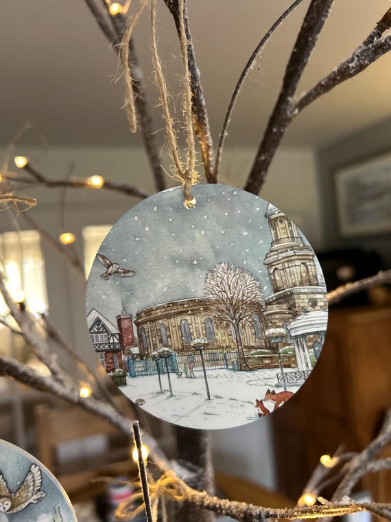 Hanging Ornament Decoration Shrewsbury Quarry and St Chads