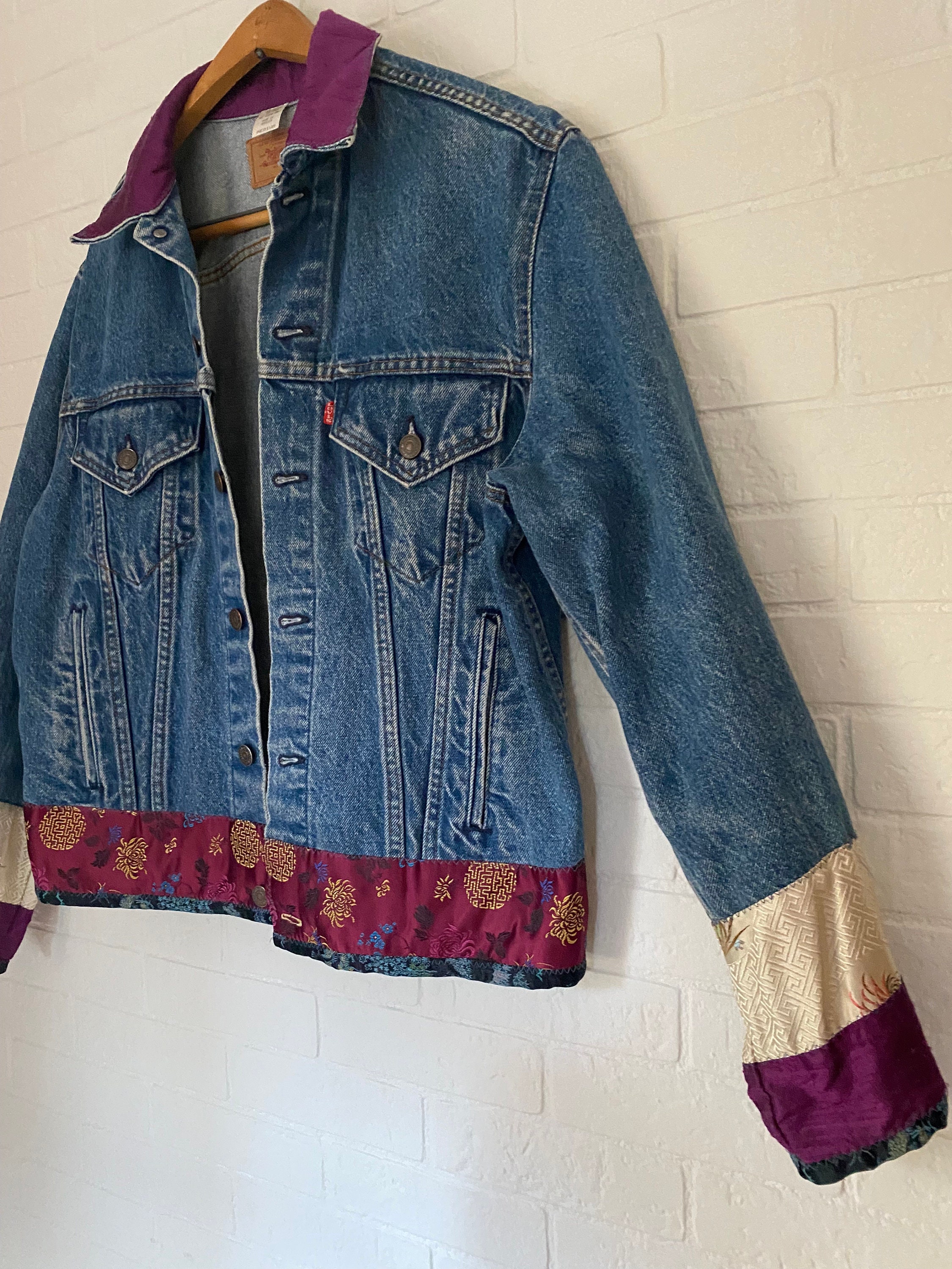 90s Levis Dark Purple Denim Jacket - Blue 17 Vintage Clothing