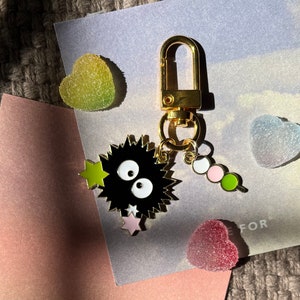 Cute soot Gold enamel Keychain*back in stock!