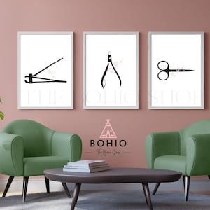 Nail salon decor, Beauty salon poster, nail poster,Printable wall art ,Printable poster for beauty, pedicure tools wall decor