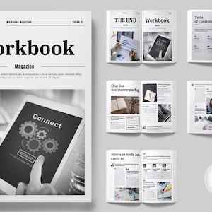 Magazine Workbook Template | Professional and Modern Design Adobe InDesign