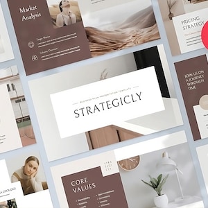 Business Plan PowerPoint Presentation Template / Editable PowerPoint Template Design with Modern PowerPoint Infographics Slides