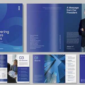 Modern Corporate Brochure Template | Professional Design Adobe Illustrator, Canva