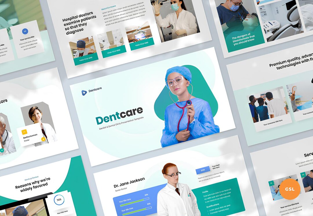 Dentist & Dental Clinic Google Slides Presentation Template / Editable ...