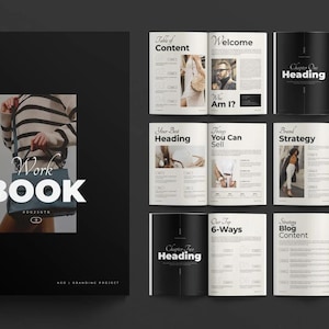 28 Page Workbook Template | Elegant and Modern Design Adobe InDesign