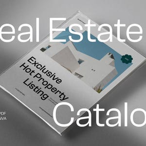 Minimalist Real Estate Catalog | Professional Template InDesign, Word, Canva