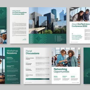Corporate Conference Brochure Template | Professional Design Adobe Illustrator, Canva