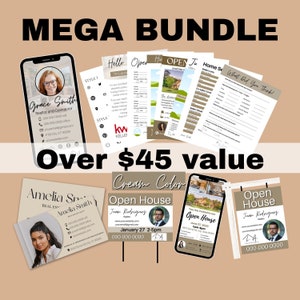 12 pc. Real estate mega bundle | Realtor marketing | Open house flyer | Just listed flyer | Realtor marketing | Real estate tools | Realtor