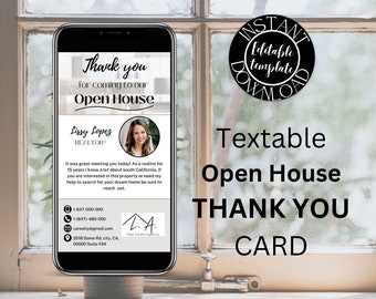 Digital Thank You Card.Textable Thank You Card.Real Estate Business Card.Real Estate.Textable Open House.Entrepreneur.Real Estate Marketing