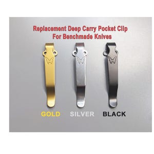 Deep Carry Pocket Clip for Benchmade Bugout, Bailout, Osborne, Griptilian, Plus More