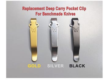 Deep Carry Pocket Clip for Benchmade Bugout, Bailout, Osborne, Griptilian, Plus More