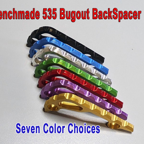 Benchmade 535 Bugout BackSpacer Aluminio 7 colores: negro, azul, plata, verde, rojo, morado, dorado