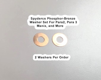 Juego de arandelas de bronce fosforado Spyderco REAL para Para 2, Para 3, Shaman, Yojimbo y Manix